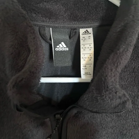 Adidas Team Issue Half Zip Black Fleece Jacket size XL women’s - Picture 4 of 5